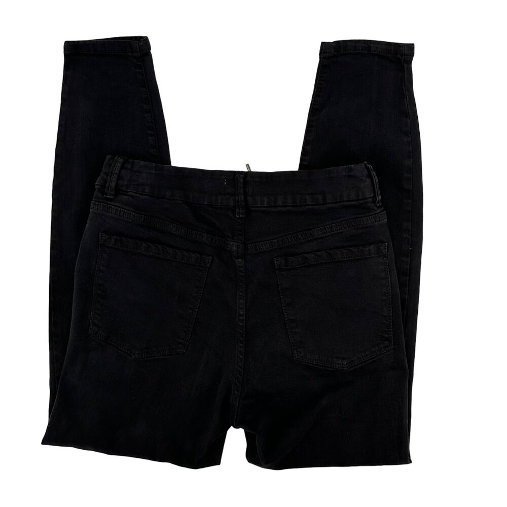 Amuse Society Womens Black Lace-Up High Rise Skinny Jeans Size 30 - Picture 3 of 10